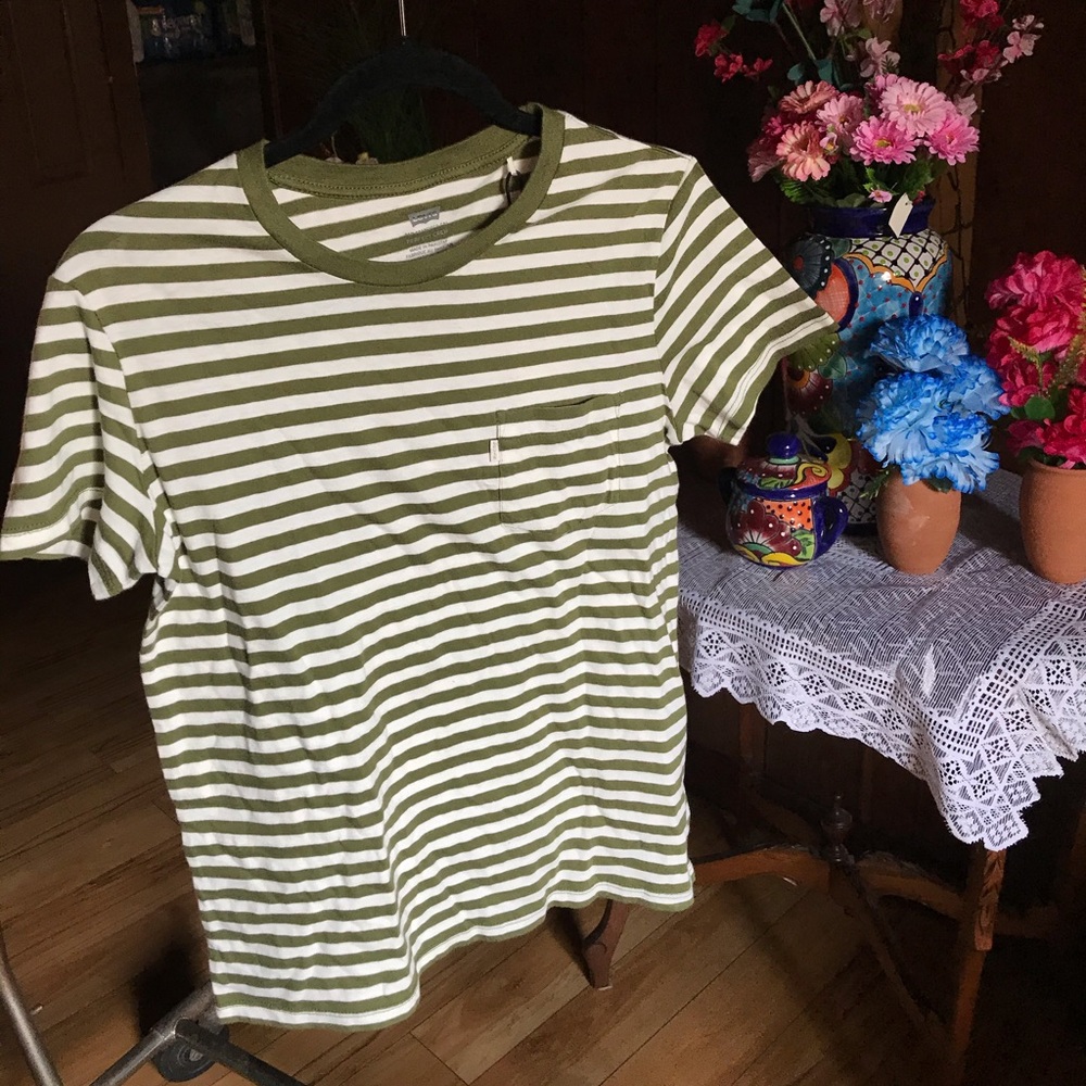 Green striped Tee